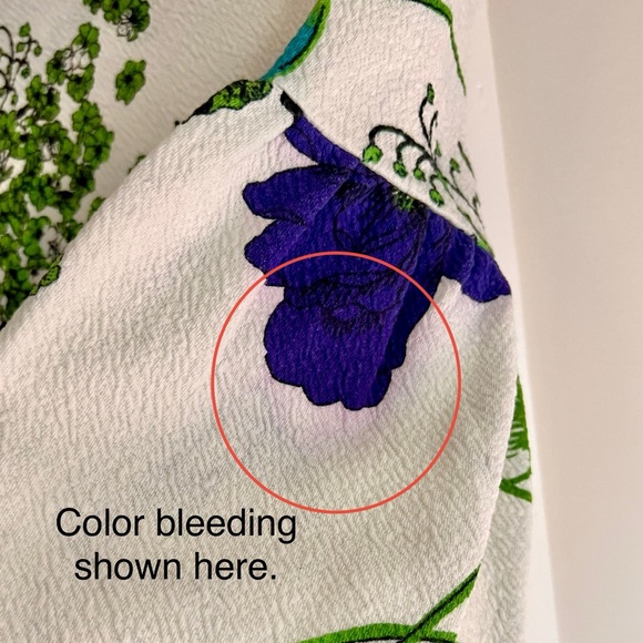 💟 ANTHROPOLOGIE Deletta Floral Puff Sleeve Tunic Top V-Neck Blouse Bohemian M - Picture 6 of 13